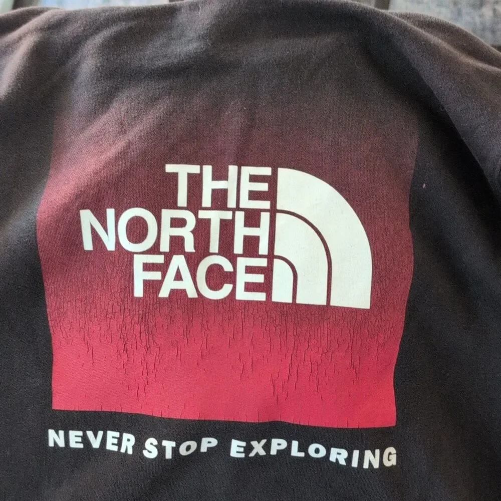 The North Face Men's S Black Fleece Pullover Hoodie Graphic Logo Kangaroo Pocket